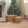 vidaXL Vedkurv 2 pcs Brun Lacak Rattan