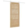 vidaXL Skyved&oslash;r Naturlig og Hvit 86 x 198,5 cm Heltre furu