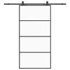 vidaXL Skyved&oslash;r med monteringssett svart 102,5x205 cm ESG-glass