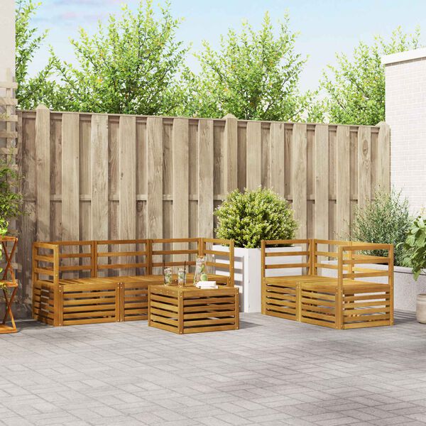 vidaXL Sofasett Solid akasietre