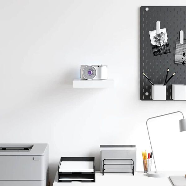 vidaXL Flytende vegghylle hvit 23x23,5x3,8 cm MDF