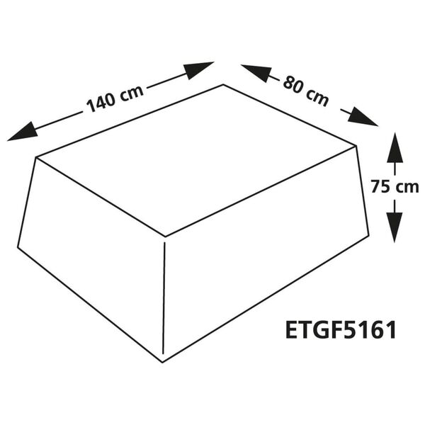 Eurotrail Beskyttelsestrekk til hagebord 140x80x75 cm gr&aring;