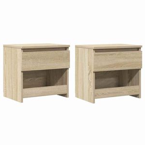 vidaXL Nattbord 2 stk sonoma eik 40x30x39 cm konstruert tre