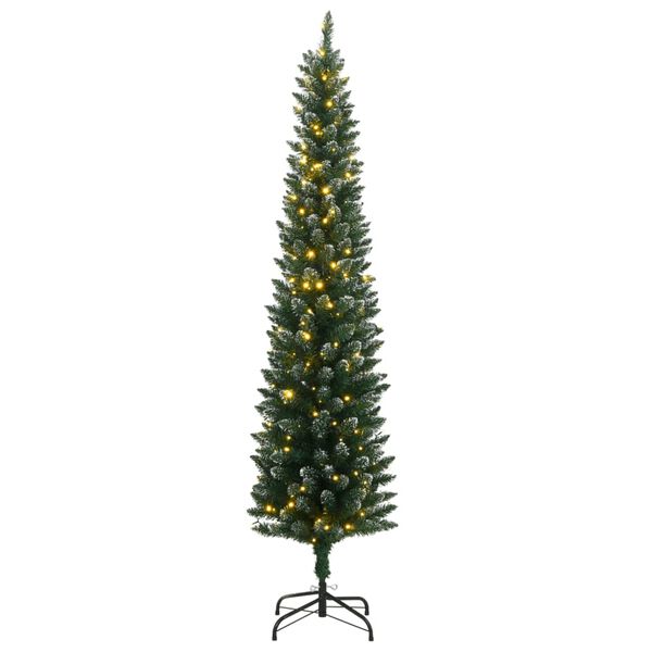 vidaXL Kunstig slankt juletre 300 LED 180 cm