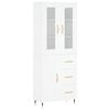 vidaXL Highboard hvit 69,5x34x180 cm konstruert tre
