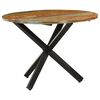 vidaXL Spisebord rundt 100x100x75 cm gjenvunnet heltre
