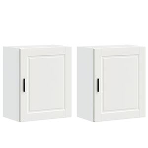 vidaXL Kj&oslash;kken veggskap 2 stk Porto hvit konstruert tre