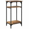 vidaXL Sidetabell med hylle Gamle tre 40 x 30 x 75 cm Konstruert tre