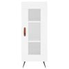 vidaXL Highboard hvit 34,5x34x180 cm konstruert tre