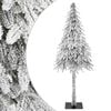 vidaXL Kunstig juletre Hvit 76 x 76 x 180 cm Polyetylen og Metall