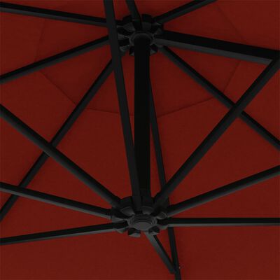 vidaXL Veggmontert parasoll med metallstang 300 cm terrakotta