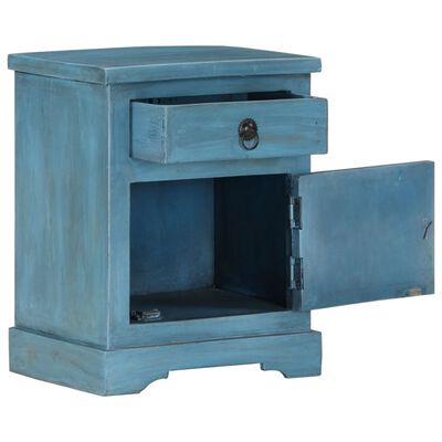 vidaXL Nattbord heltre mango 40x30x50 cm blå