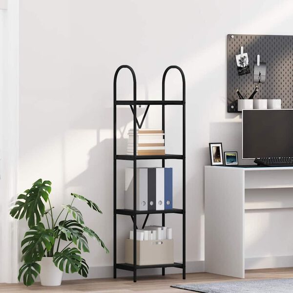 vidaXL Bokhylle Svart Eik 40 x 30 x 146 cm Konstruert tre