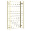 vidaXL Vinstativ for 72 flasker metall gull
