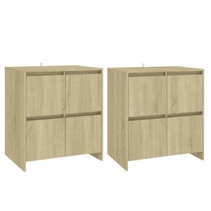 vidaXL Skjenker 2 stk sonoma eik 70x41x75 cm konstruert tre