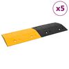 vidaXL Fartshumper 5 stk gul og svart 97x32,5x4 cm gummi