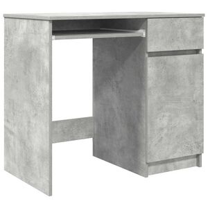 vidaXL Skrivebord betonggr&aring; 86x49x76 cm konstruert tre