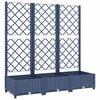 vidaXL Plantekasse med espalier bl&aring;gr&aring; 120x40x121,5 cm PP
