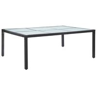 vidaXL Utendørs spisebord svart 200x150x74 cm polyrotting