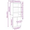 vidaXL Highboard brun eik 70x35x180 cm konstruert tre