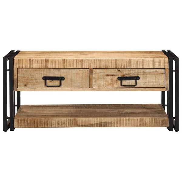 vidaXL Salongbord 90x50x38 cm grovt heltre mangotre