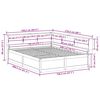 vidaXL Seng med bokhylle uten madrass 140x200 cm heltre furu