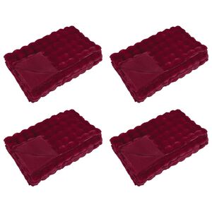 vidaXL Skliikkerteppe / pledd i kunstig kaninpels Olite 4 stk. 8.1 kg
