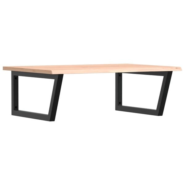 vidaXL Servanthylle veggmontert st&aring;l og heltre eik