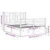 vidaXL Sengeramme med hodegavl hvit 140x200 cm heltre