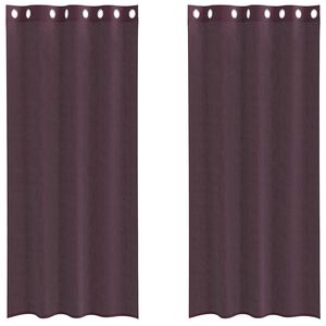 vidaXL Voilegardiner med grommets 2 stk lilla 140x245 cm