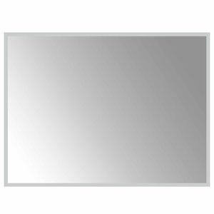 vidaXL LED Badevindu med speil Gjennomsiktig 80 x 60 cm herdet glass
