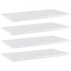 vidaXL Hylleplater 4 stk h&oslash;yglans hvit 60x30x1,5 cm konstruert tre