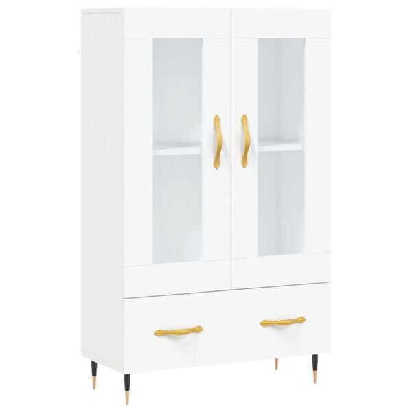 vidaXL Highboard hvit 69,5x31x115 cm konstruert tre