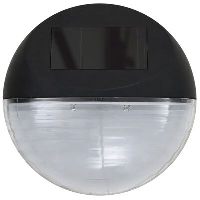 vidaXL Utendørs soldrevet vegglampe LED 24 stk rund svart