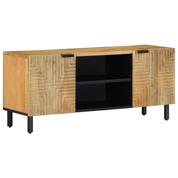 vidaXL TV-benk brun 105x33x46 cm heltre mango