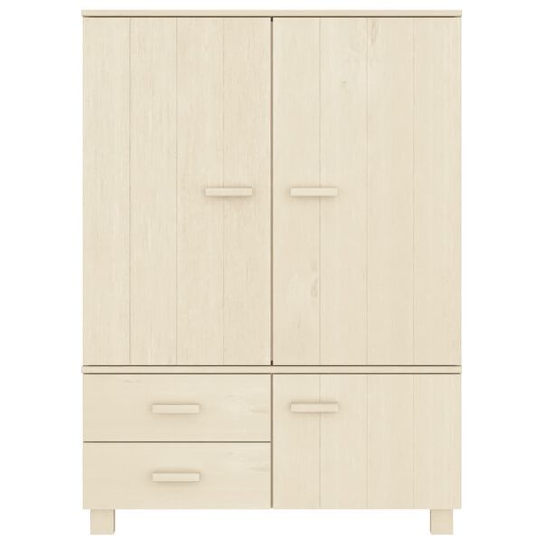 vidaXL Garderobe HAMAR honningbrun 99x45x137 cm heltre furu