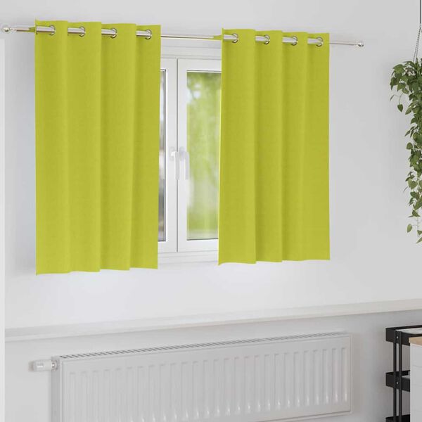 vidaXL Mørkleggende Gardiner med Ringer 2 pcs grønn 140 x 140 cm