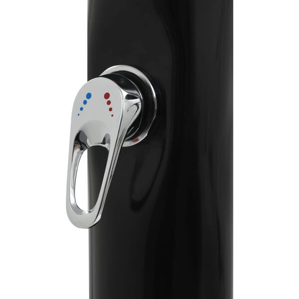 vidaXL Soloppvarmet dusj svart 214 cm 9 L
