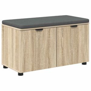 vidaXL Gangbenk Sonoma eik 80 x 38 x 46 cm Konstruert treverk og stoff