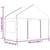 vidaXL Paviljong med tak hvit 17,84x4,08x3,22 m polyetylen
