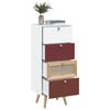 vidaXL Highboard med skuffer 40x30x95 cm konstruert tre