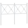 vidaXL Utskiftbar sengegavl i metall hvit 120 cm