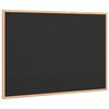 vidaXL Tavle med ramme i heltre furu svart 80x55 cm