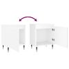 vidaXL Nattbord 2 stk hvit 40x30x50 cm konstruert tre