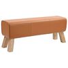 vidaXL benk 110 x 30 x 45 cm Ekte L&aelig;r Brun