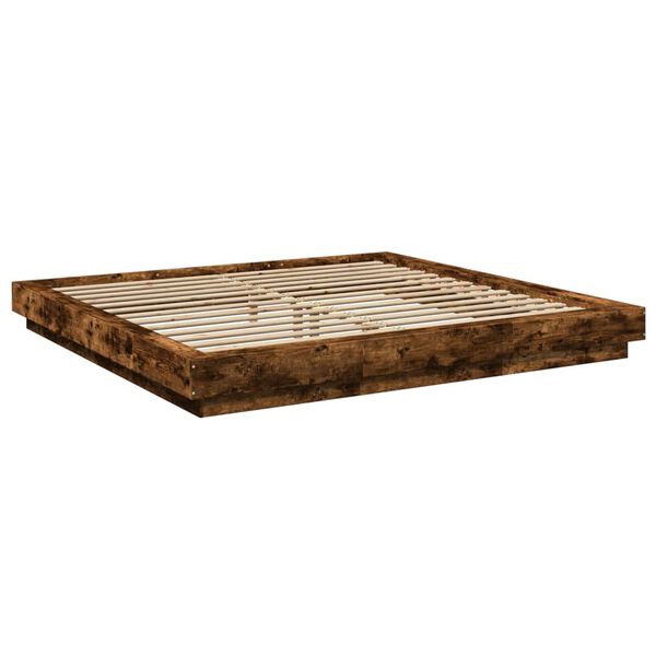 vidaXL Sengeramme r&oslash;kt eik 180x200 cm konstruert tre