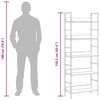 vidaXL Bokhylle 5 lag hvit 60x27,6x158,5 cm konstruert tre