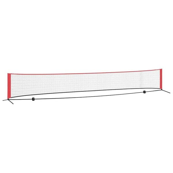 vidaXL Tennis Nett Svart og R&oslash;d 595 x 90,5 x 87 cm Polyester