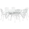 vidaXL Hage Spisegruppe 7 pcs Hvit Aluminium