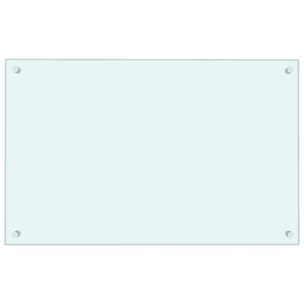 vidaXL Kj&oslash;kkenplate melkefarget 80x50 cm herdet glass